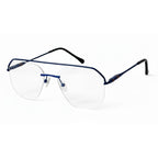 Iverin Blue Rectangle Eyeglasses
