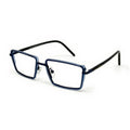 Kael Blue Rectangle Eyeglasses