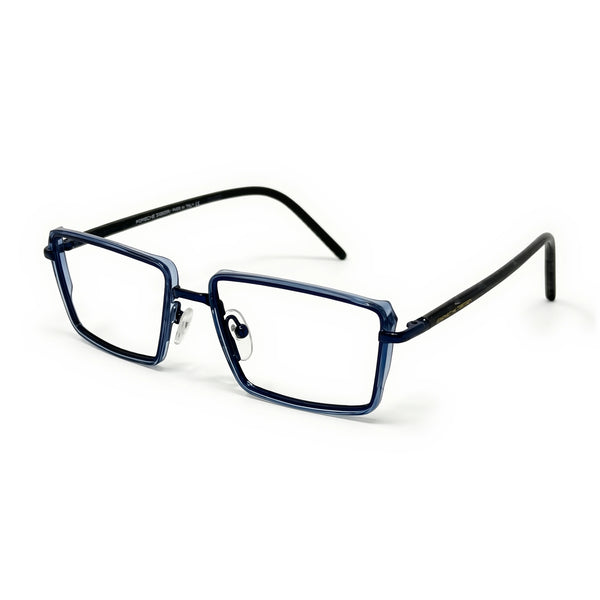 Kael Blue Rectangle Eyeglasses