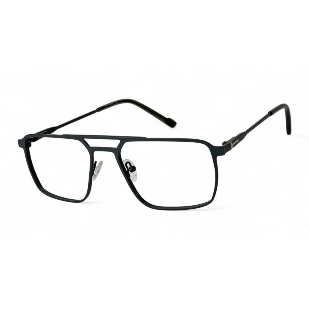 Lurevo Black Rectangle Eyeglasses