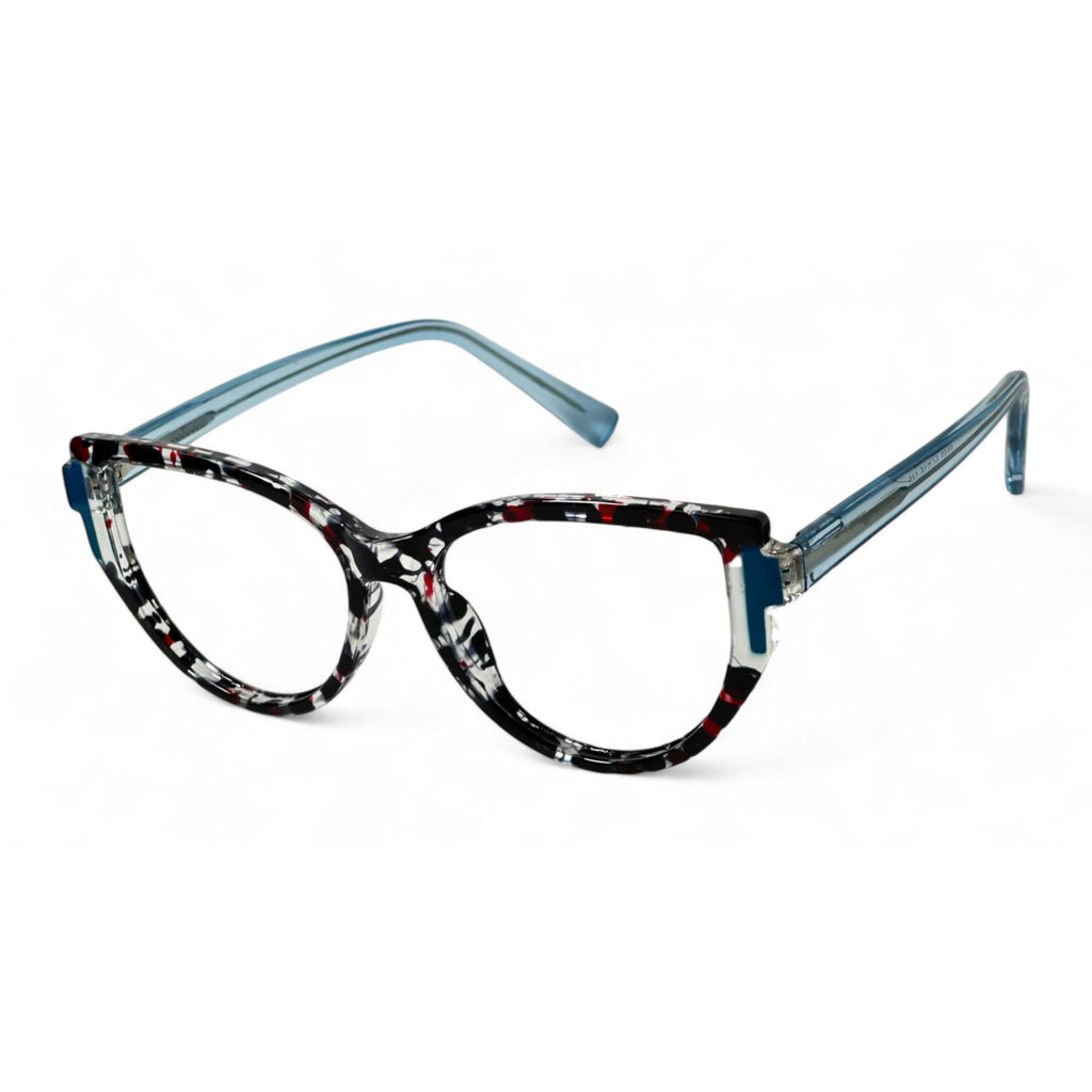 Veyora Black and white Cat Eye Eyeglasses