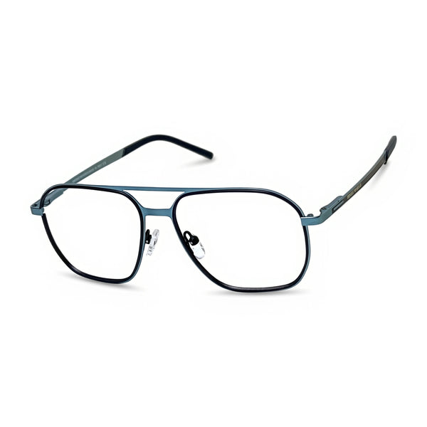 Miro Gray Blue Aviator Eyeglasses
