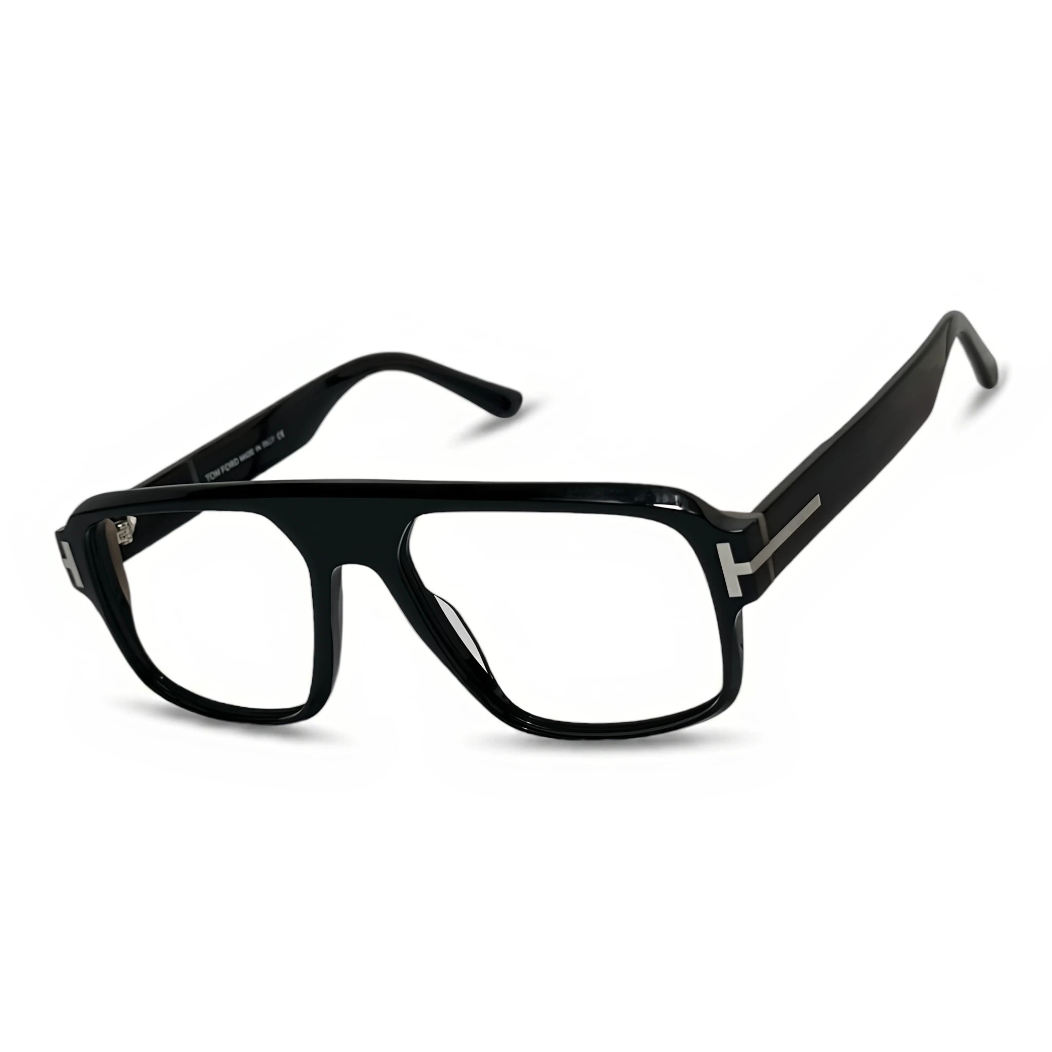 Bron Black Square Eyeglasses