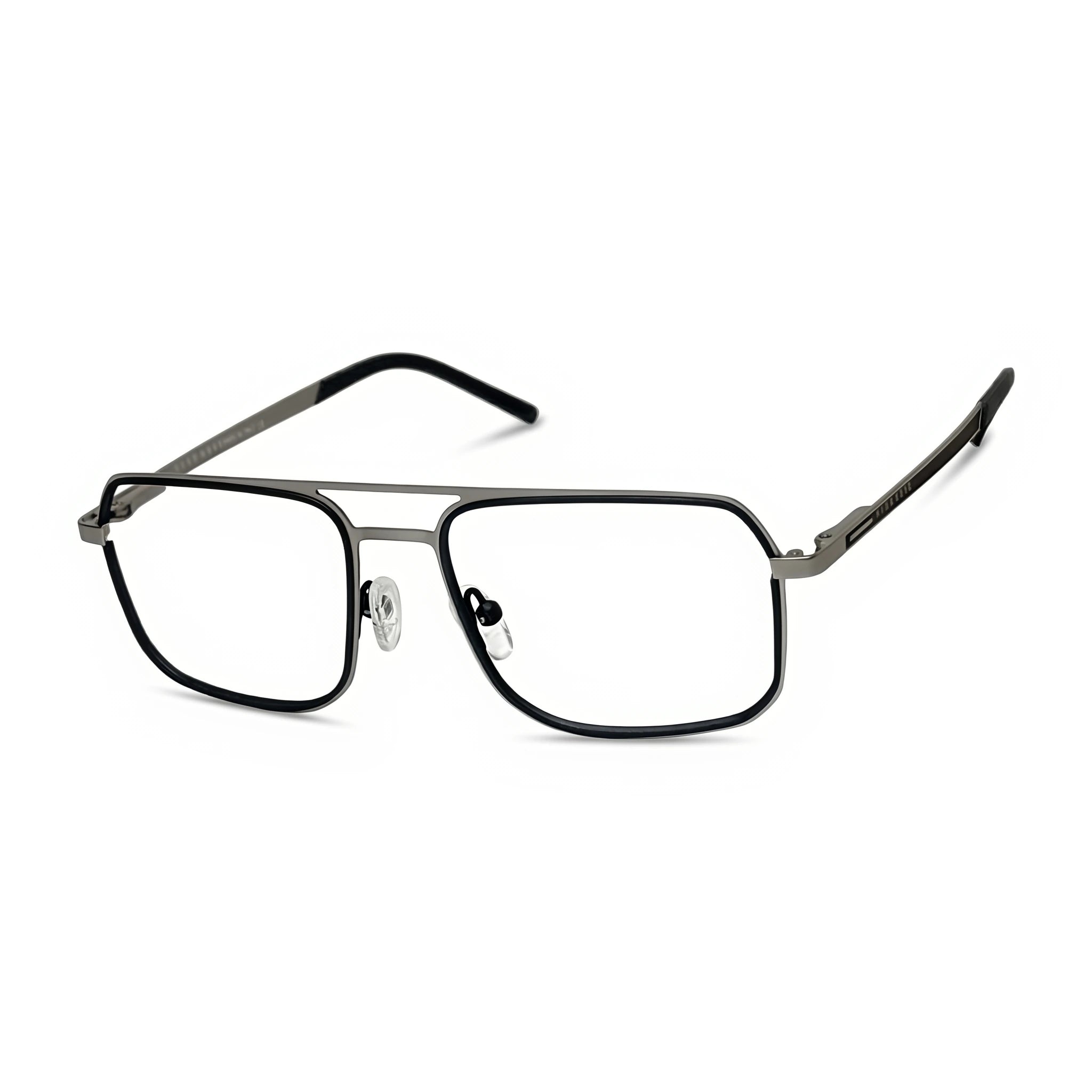 Olen Silver Rectangle Eyeglasses