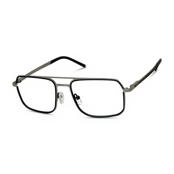 Olen Silver Rectangle Eyeglasses