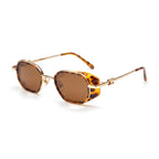 Hexon Gold Tortoise Square Sunglasses