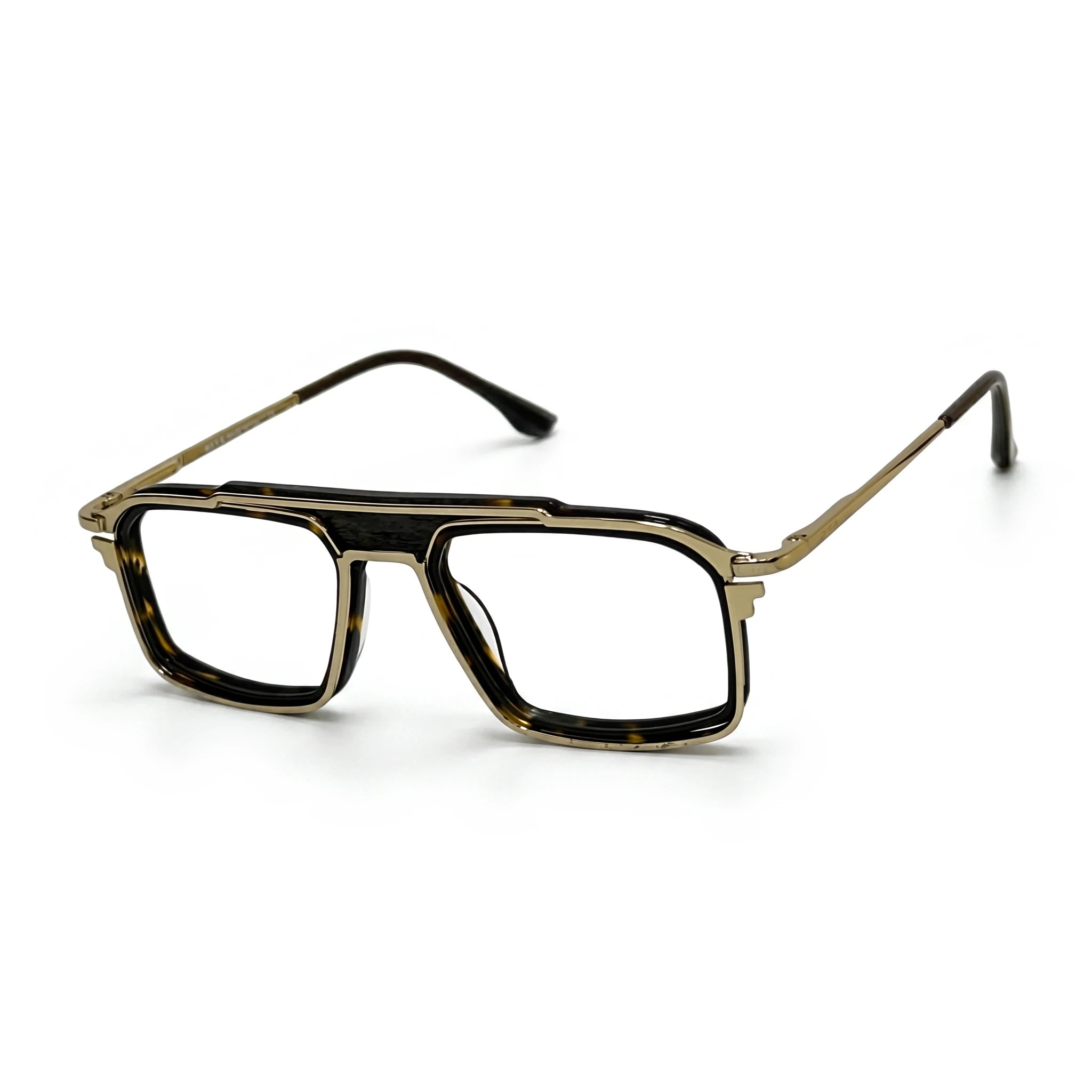 Glint Gold Tortoise Rectangle Eyeglasses