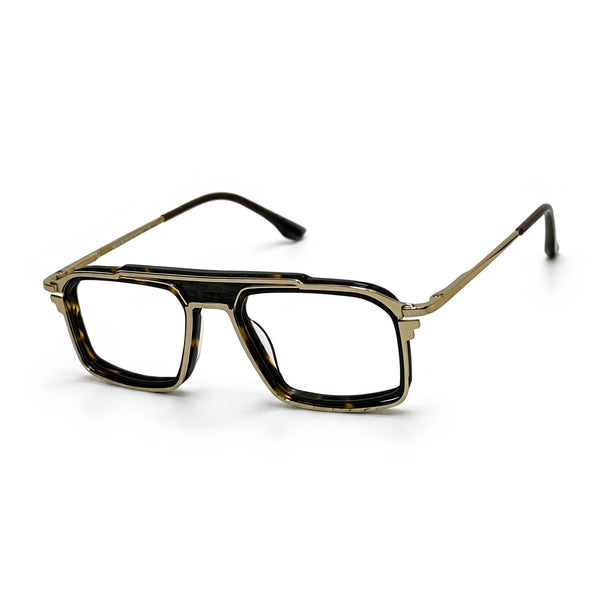 Glint Gold Tortoise Rectangle Eyeglasses