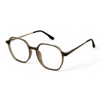 Clyra Brown Round Eyeglasses