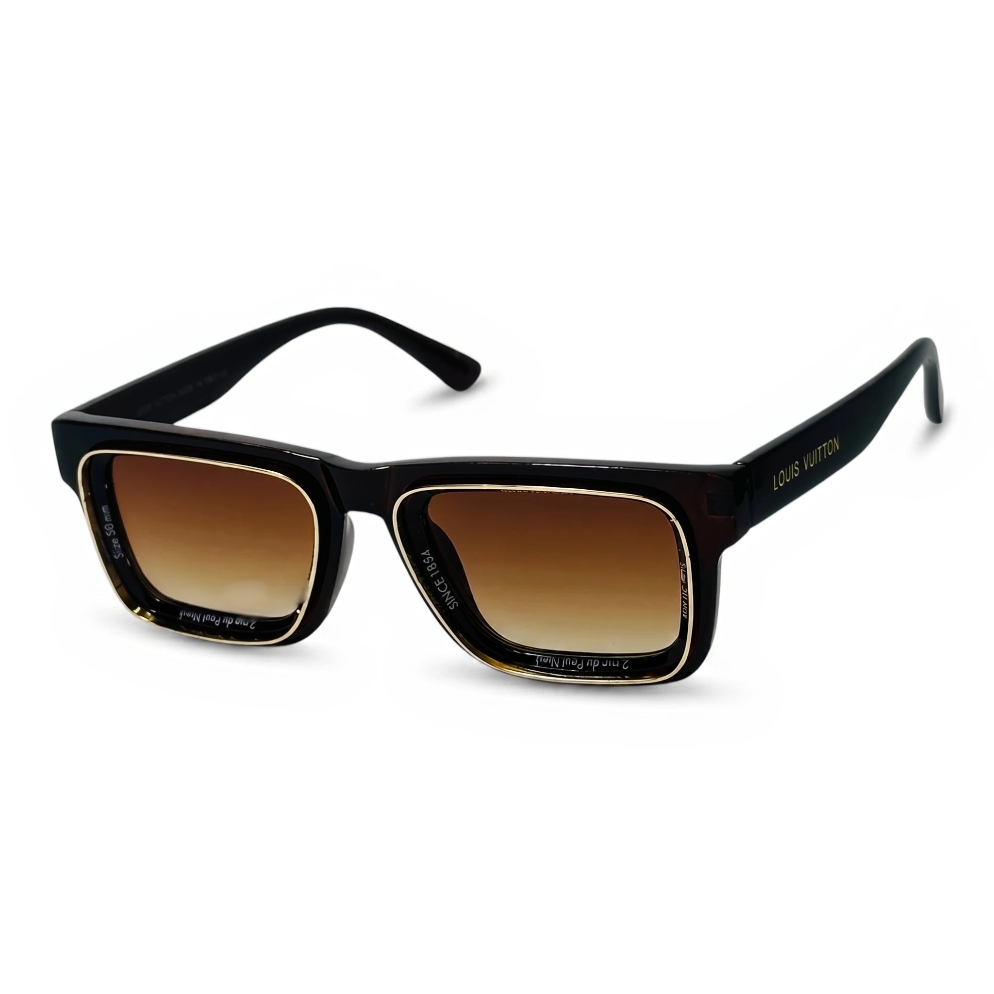 Gauge Black Square Sunglasses
