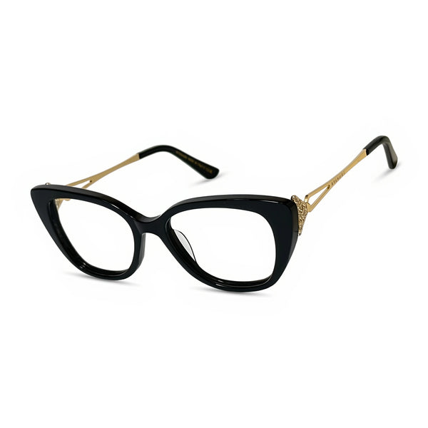 Vesper Golden black Cat Eye Eyeglasses