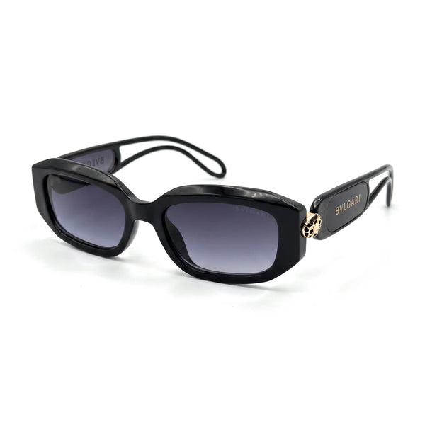 Vellum Black Rectangle Sunglasses