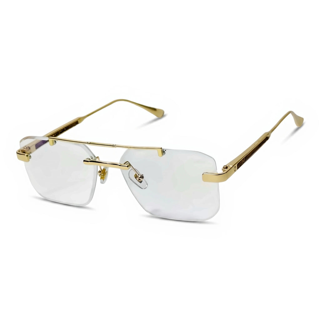 Trace Gold Rectangle Eyeglasses