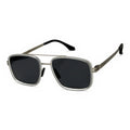 Quartz White Square Sunglasses