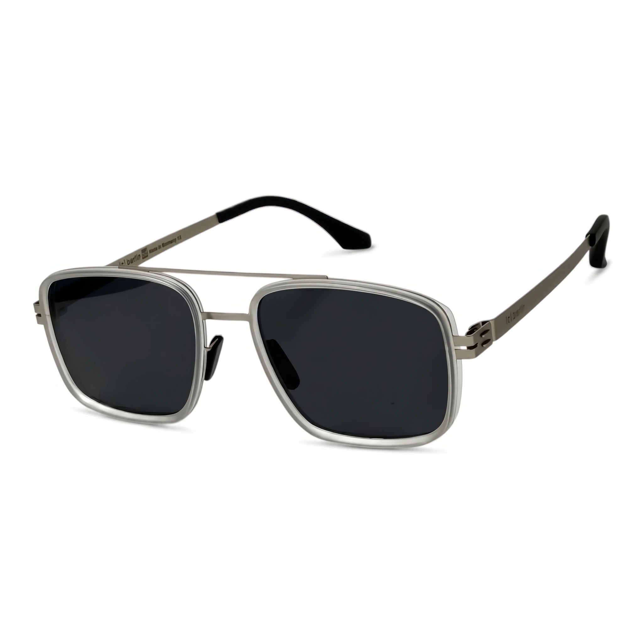 Quartz White Square Sunglasses