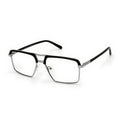 Griff Silver Black Rectangle Eyeglasses