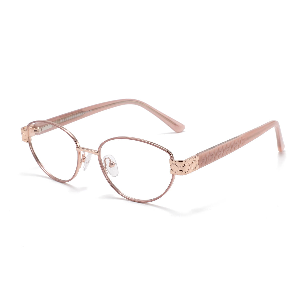 Mira Pink Oval Eyeglasses