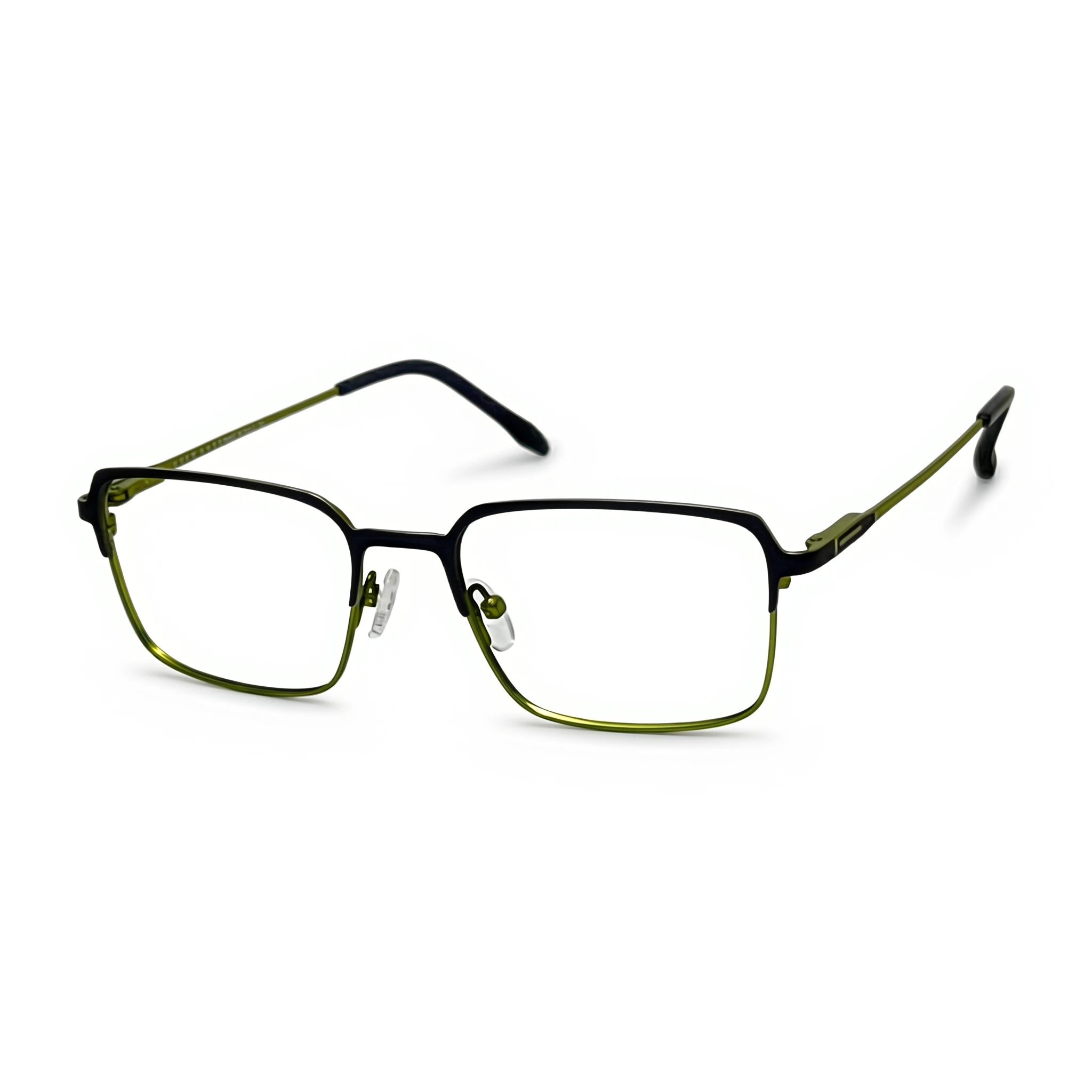 Orin Black Green Rectangle Eyeglasses