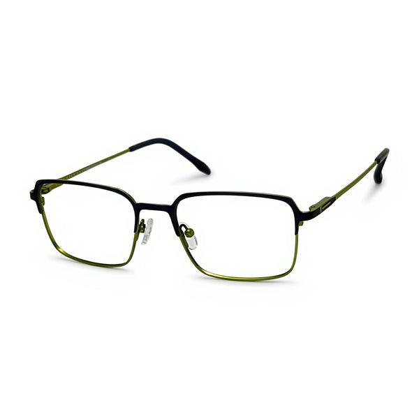 Orin Black Green Rectangle Eyeglasses