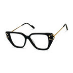 Zola Black golden Cat Eye Eyeglasses