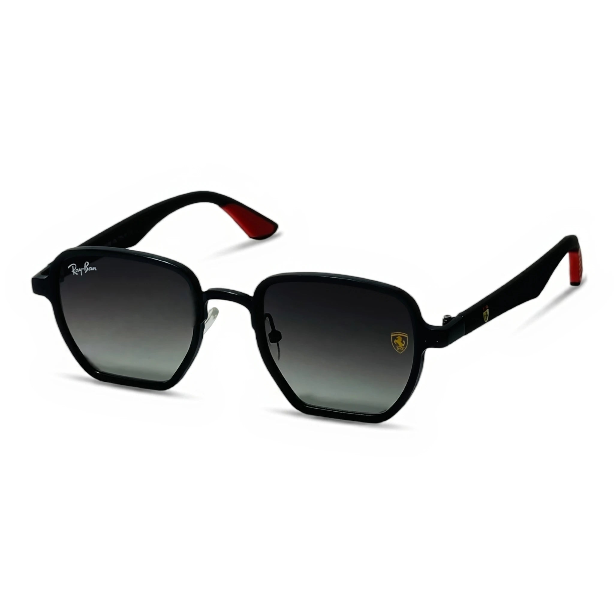 Pulse Black Square Sunglasses