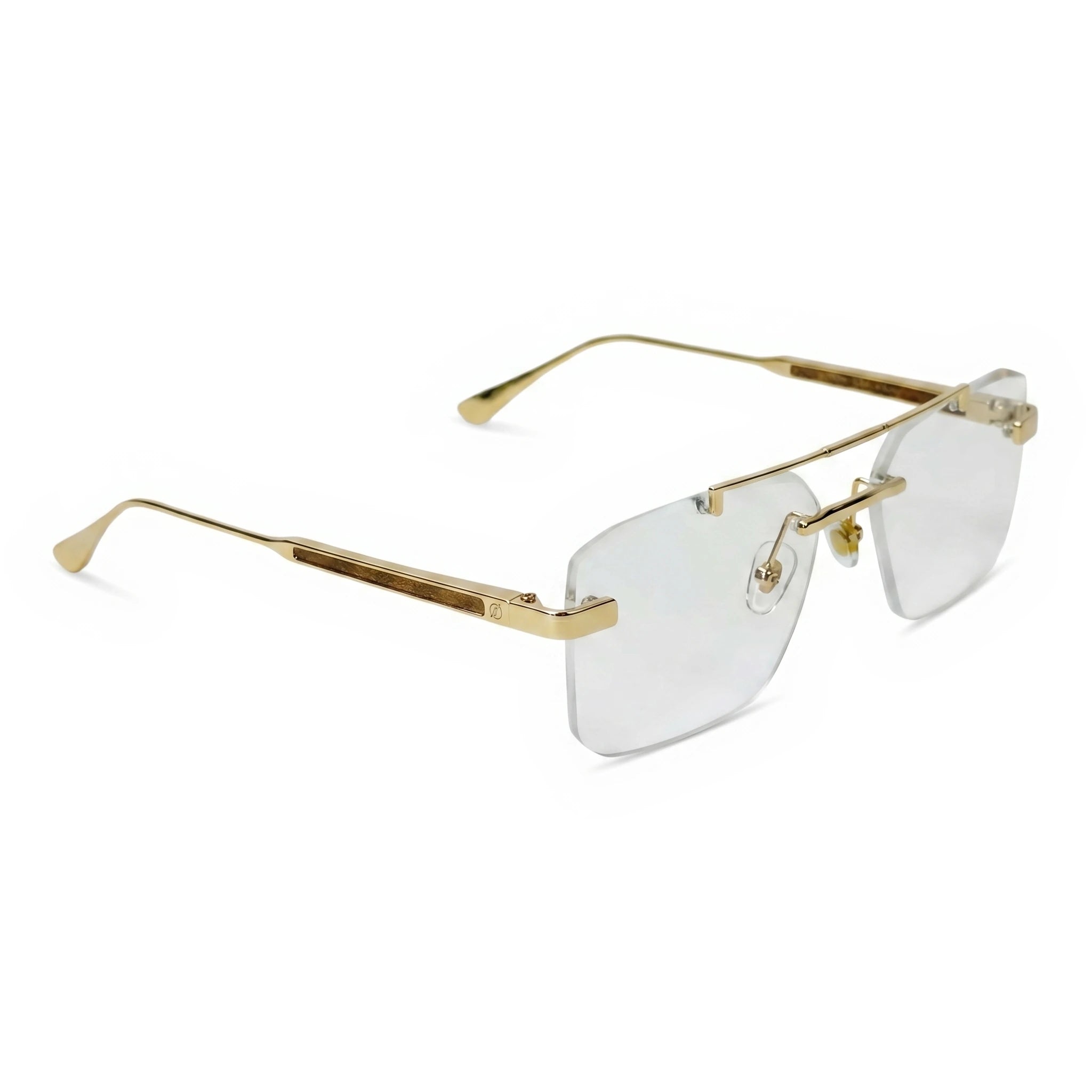 Trace Gold Rectangle Eyeglasses