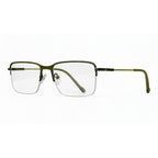Selrin Olive Rectangle Eyeglasses side view