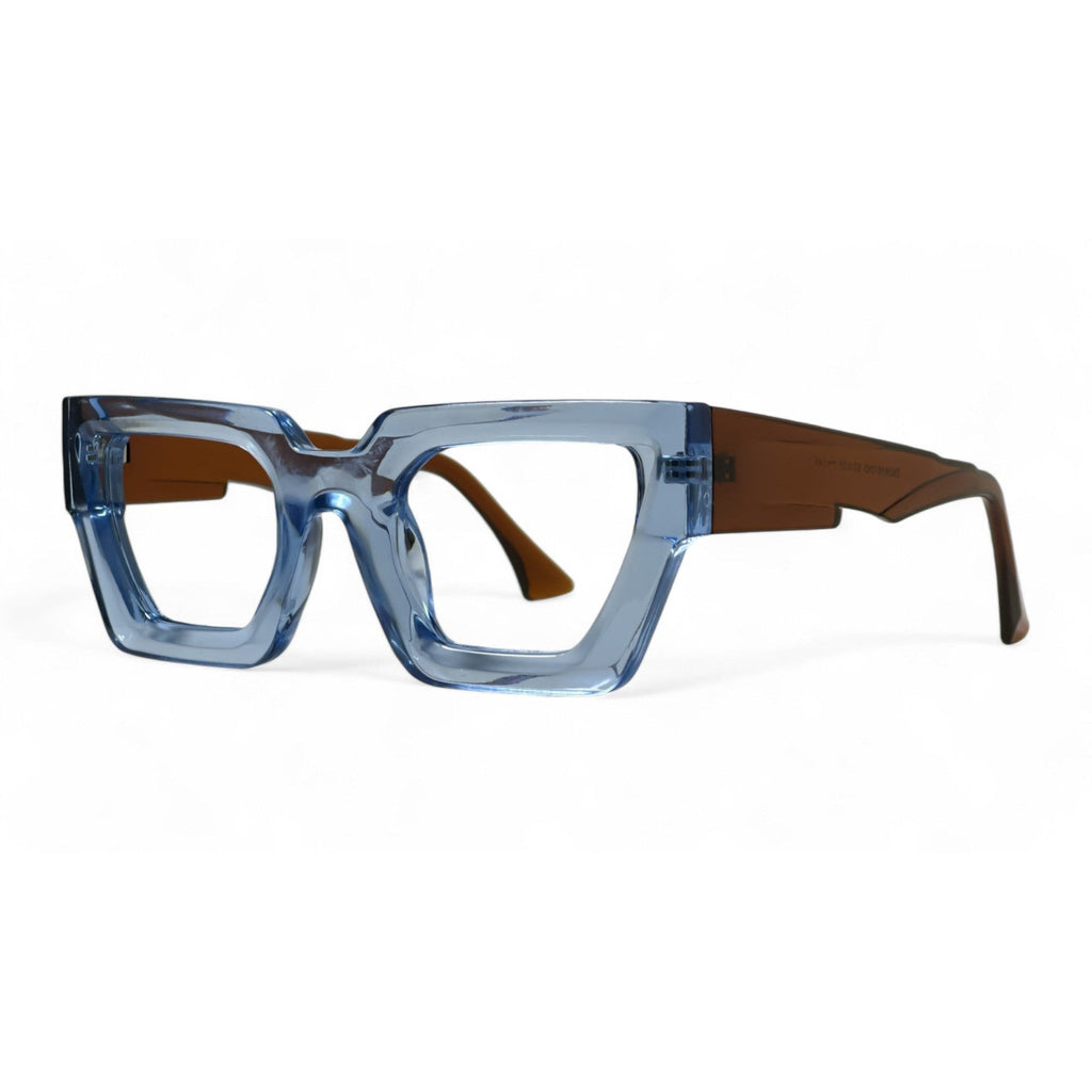 Azzuro Sky blue Square Eyeglasses side view
