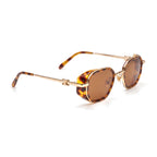 Hexon Gold Tortoise Square Sunglasses side view