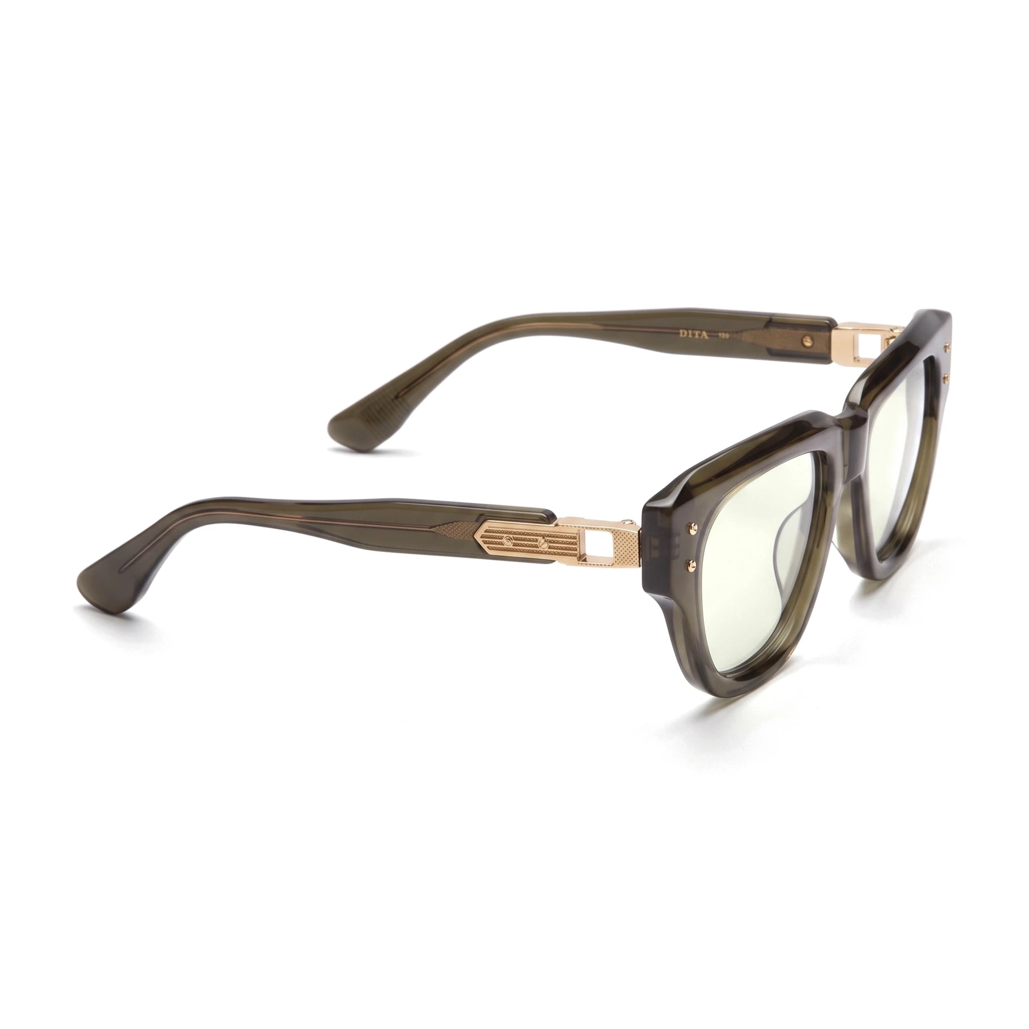 Thicket Olive Square Sunglasses side view