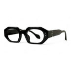 Dramel Black Rectangle Eyeglasses side view