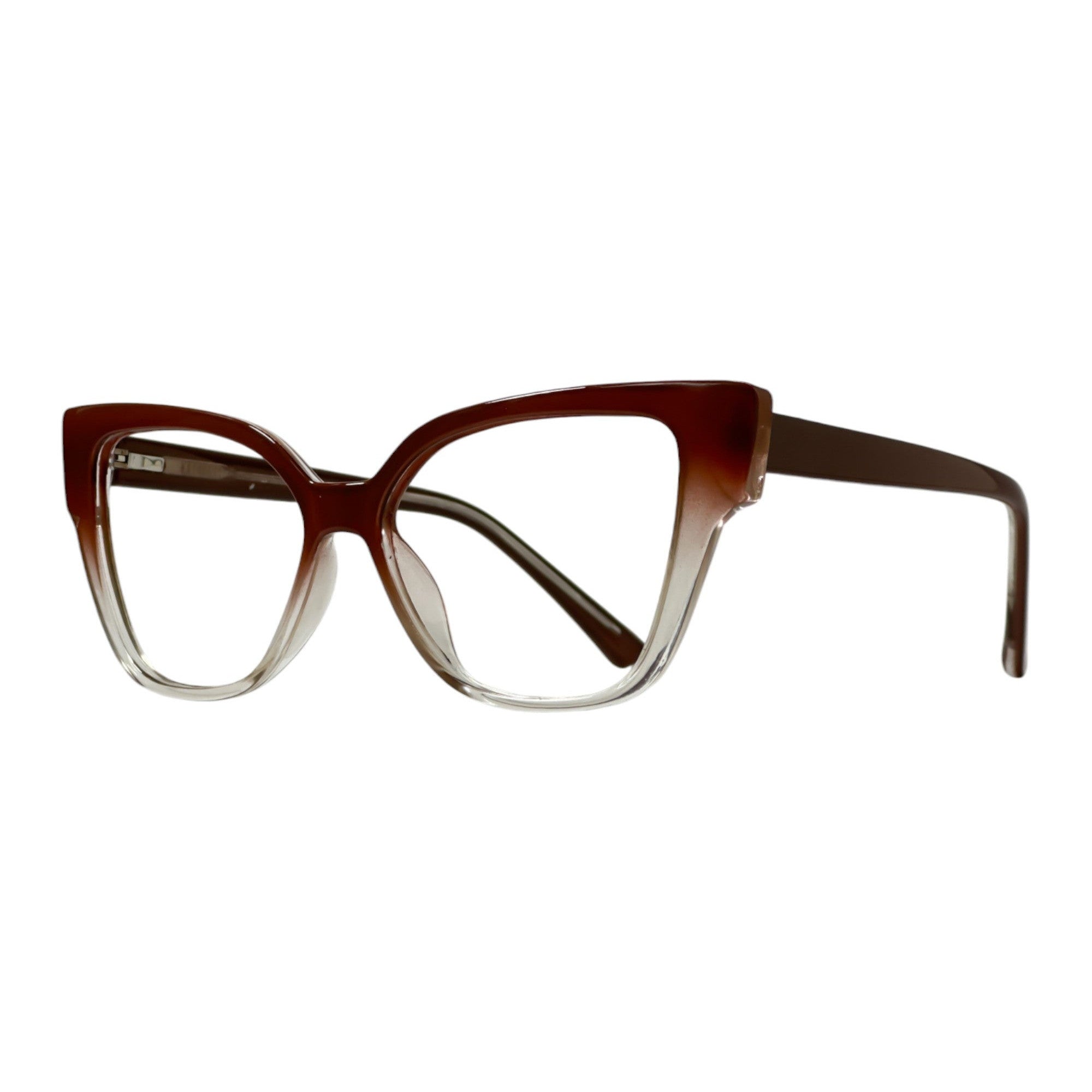 Zeriva Brown Cat Eye Eyeglasses side view