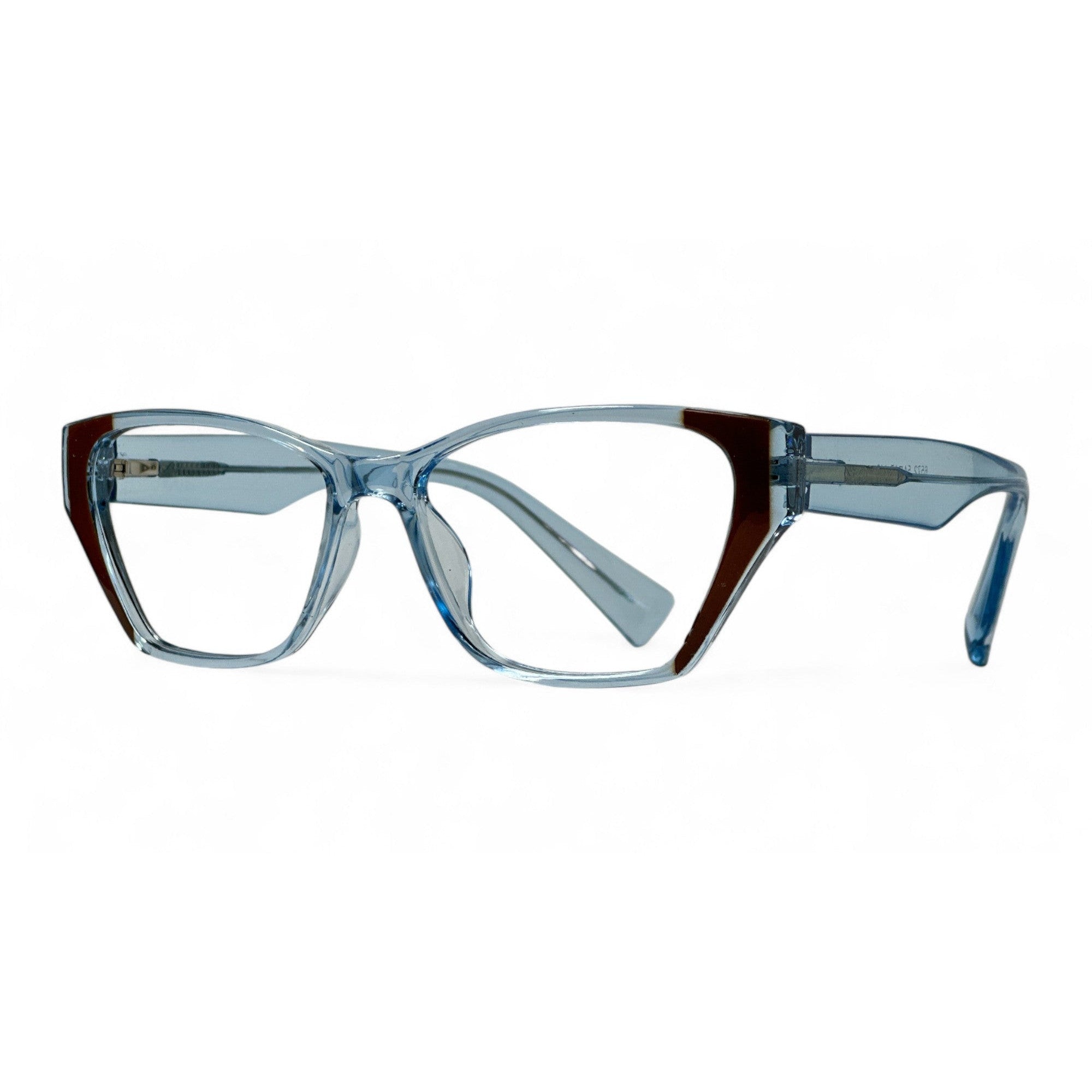Belora Sky blue Cat Eye Eyeglasses side view