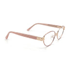Mira Pink Oval Eyeglasses side view