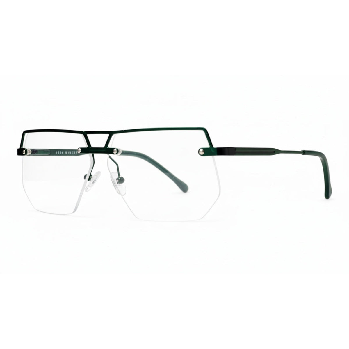 Tavrix Gunmetal Rectangle Eyeglasses side view