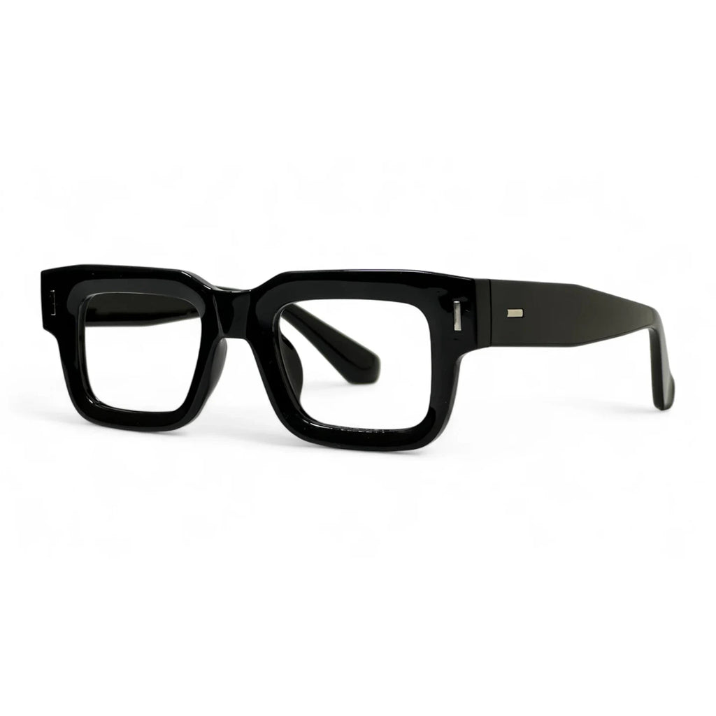 Bravik Black Rectangle Eyeglasses side view
