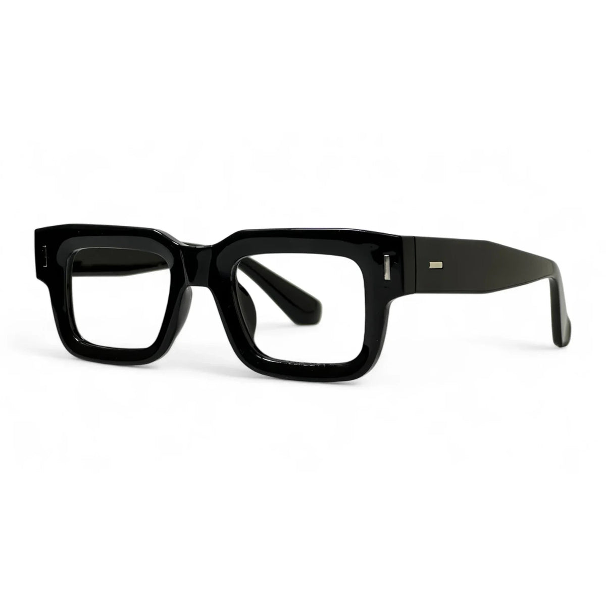 Bravik Black Rectangle Eyeglasses side view