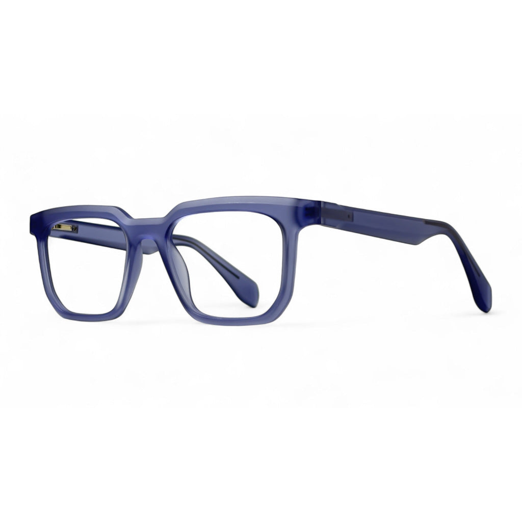 Merivo Blue Rectangle Eyeglasses side view