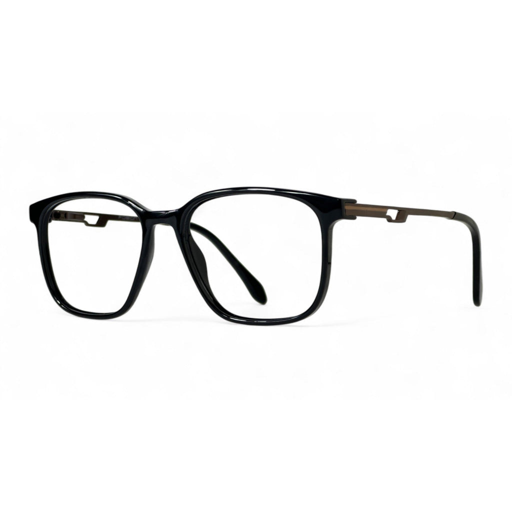 Fendrel Black Rectangle Eyeglasses side view