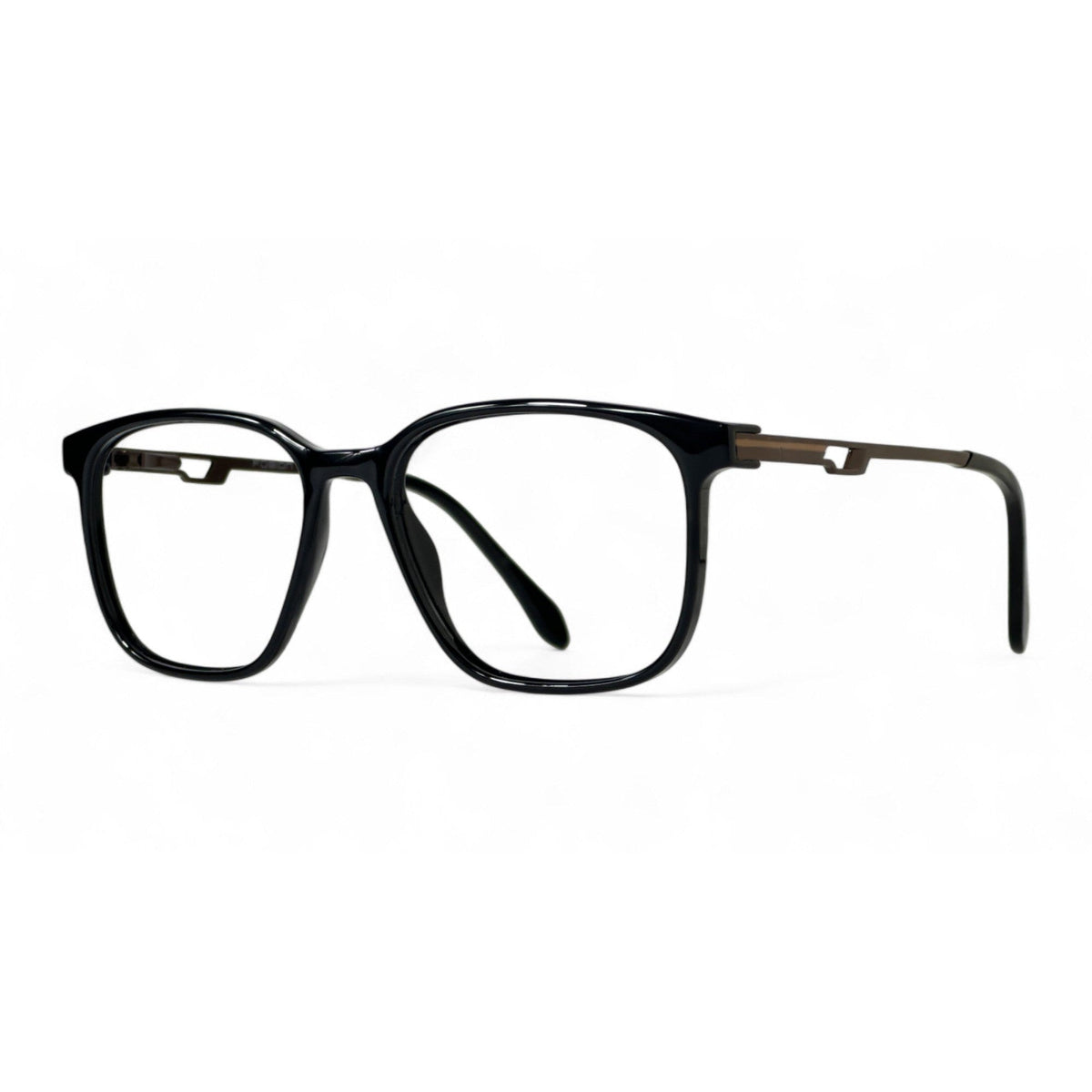 Fendrel Black Rectangle Eyeglasses side view