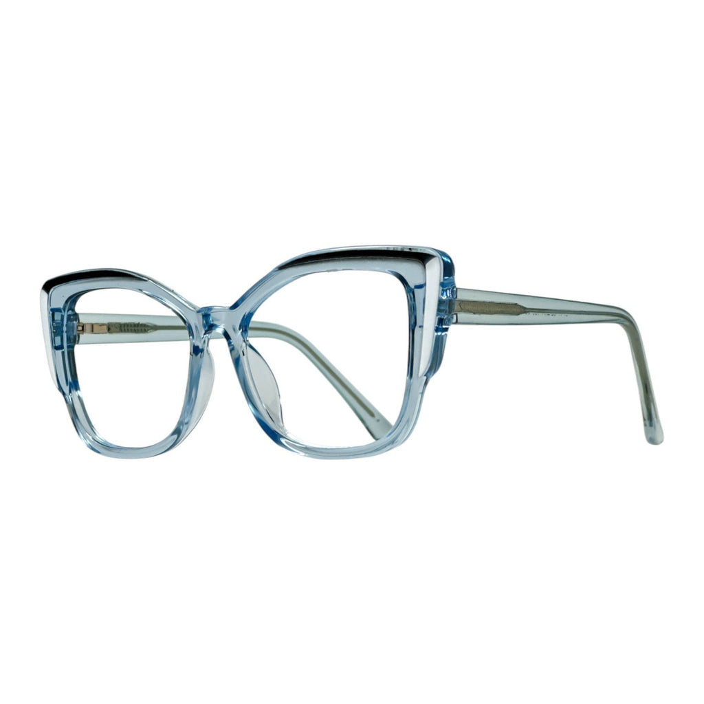 Aurevia Sky blue Cat Eye Eyeglasses side view