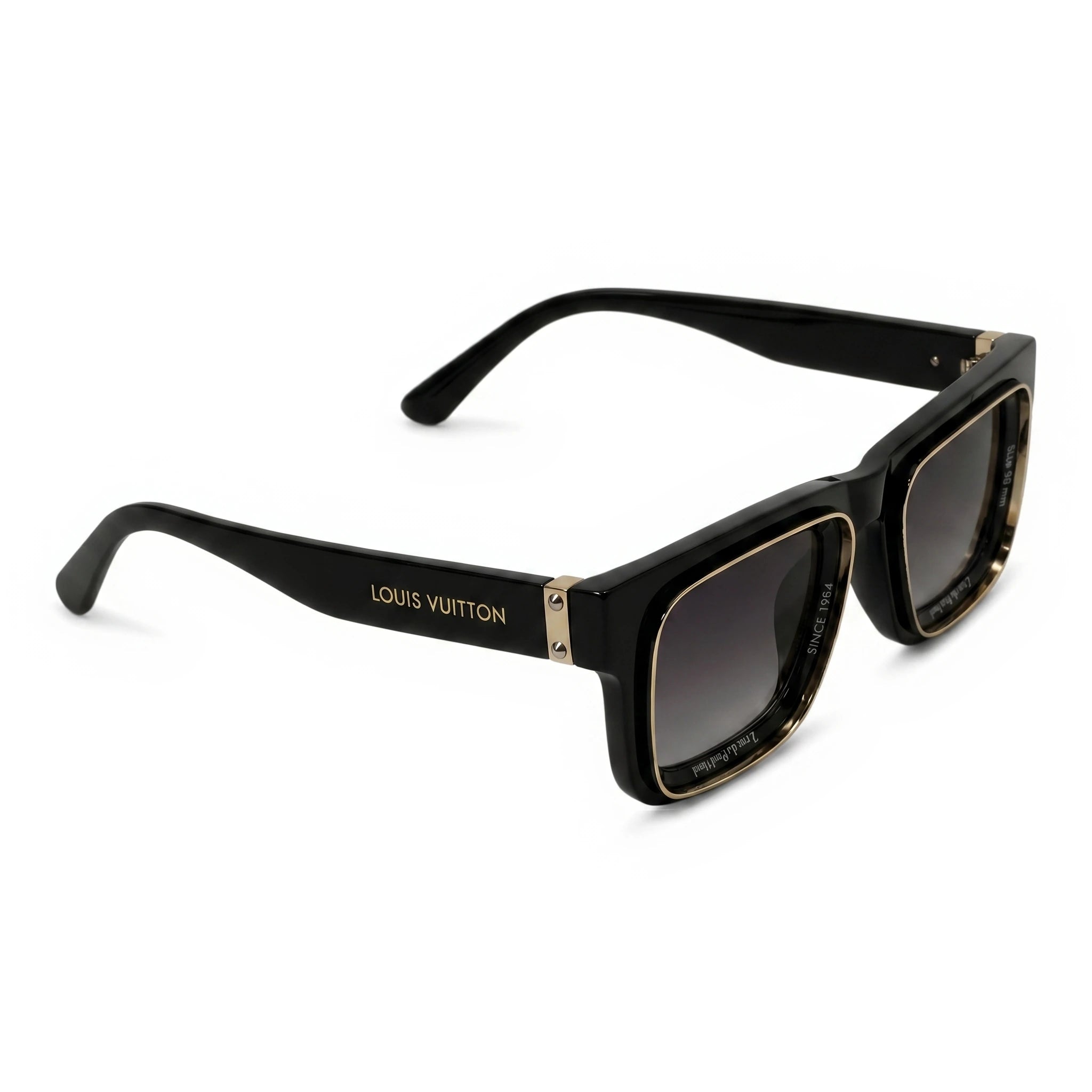 Gauge Black Square Sunglasses