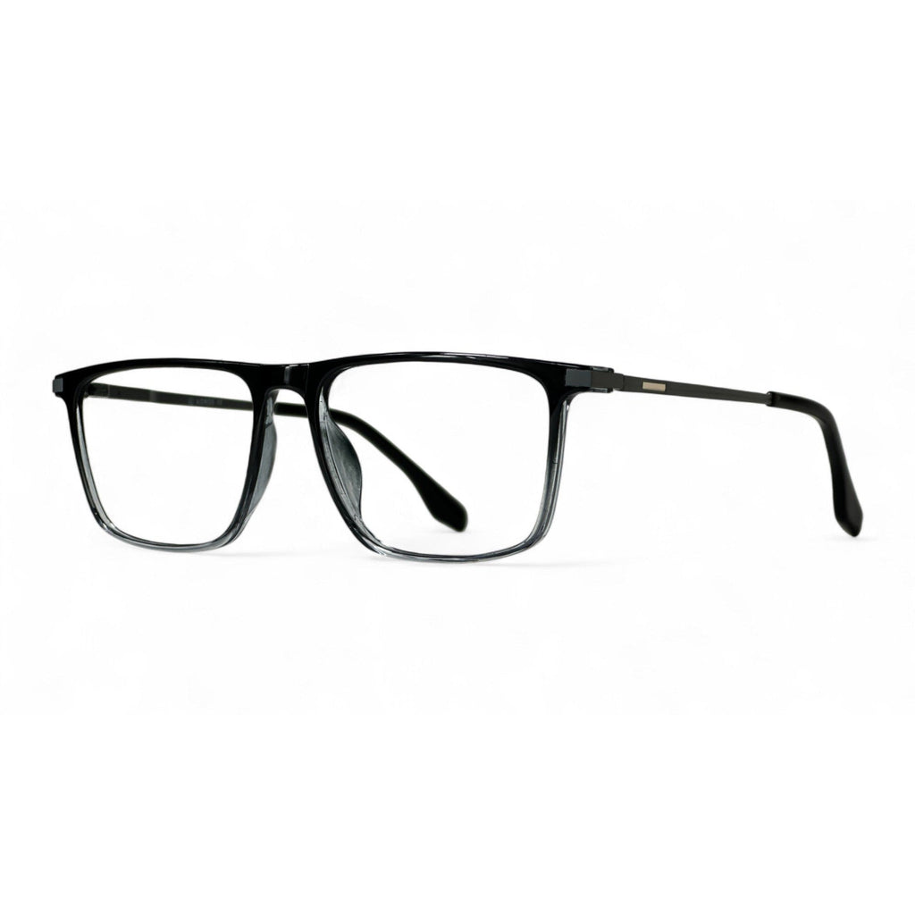 Zeyric Black Rectangle Eyeglasses side view