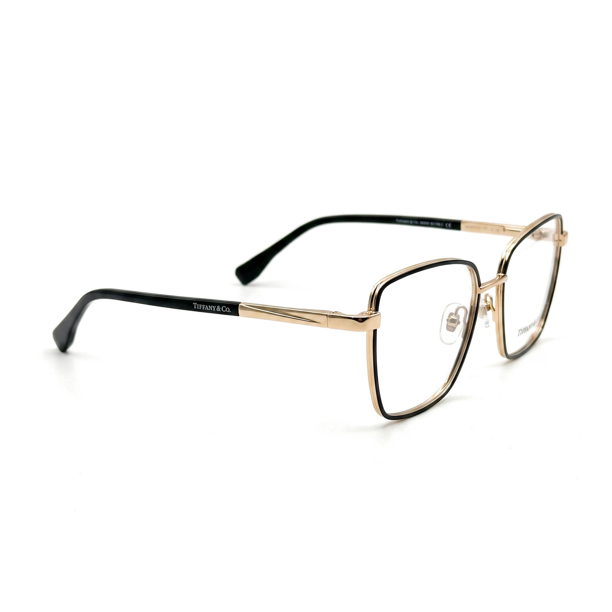 Opal Black Cat Eye Eyeglasses side view