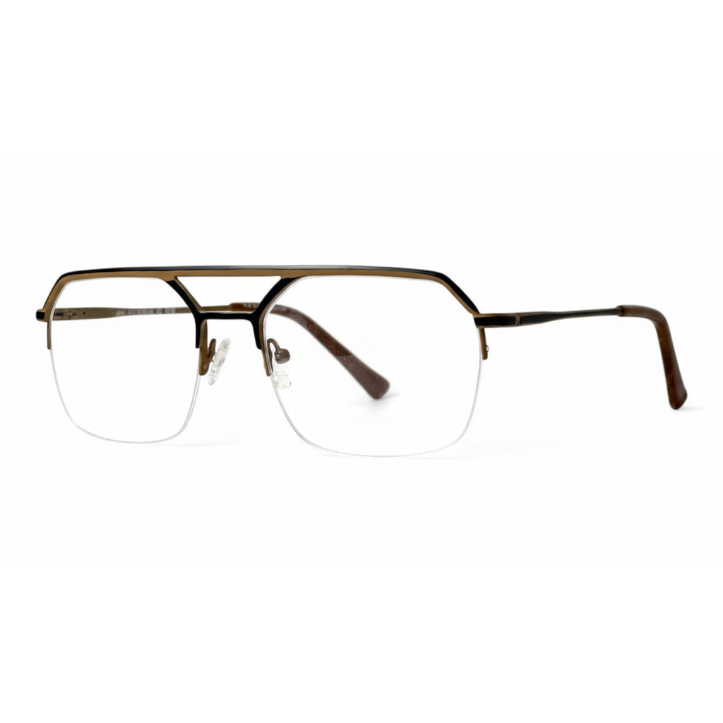 Corlin Brown Rectangle Eyeglasses side view