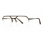 Corlin Brown Rectangle Eyeglasses side view