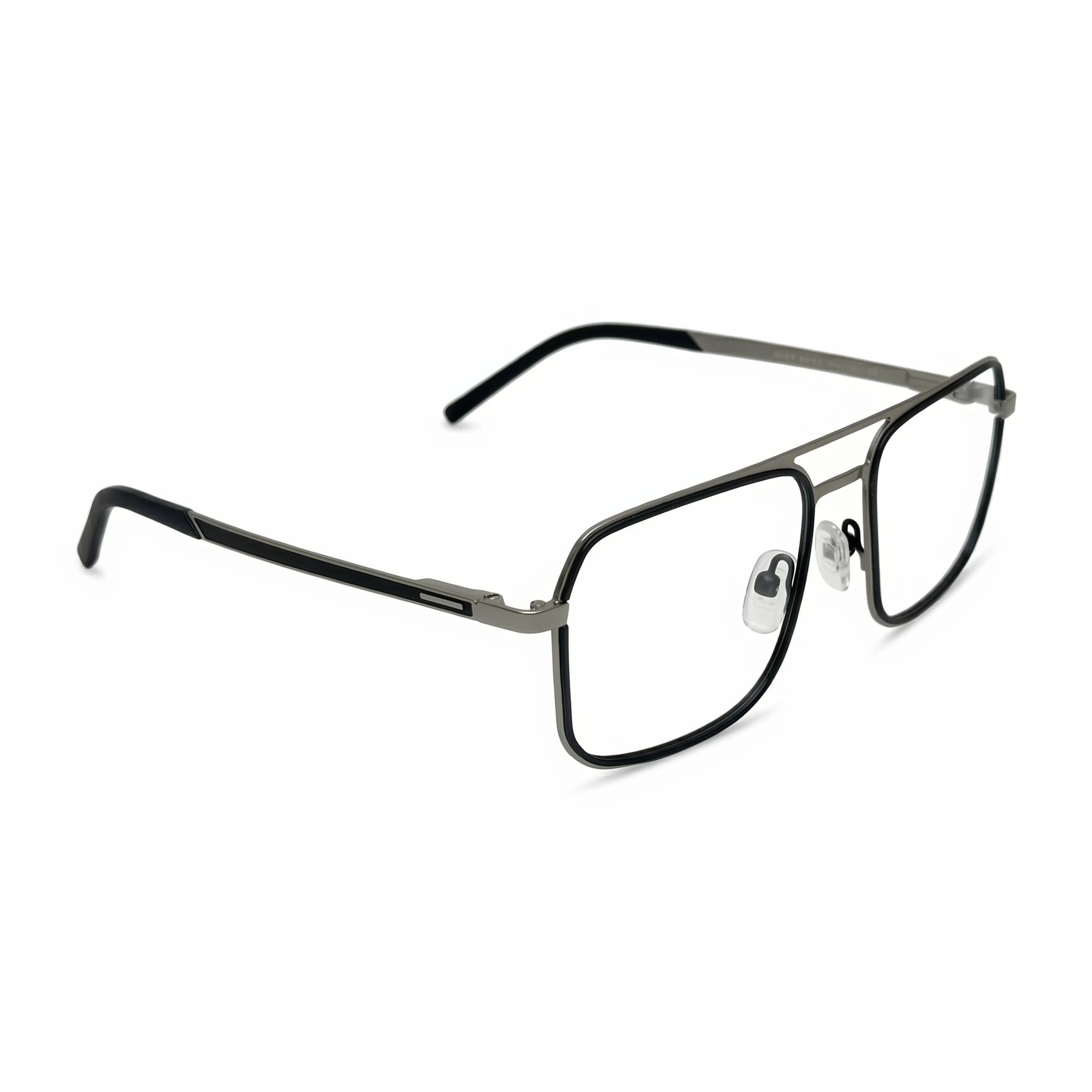 Olen Silver Rectangle Eyeglasses