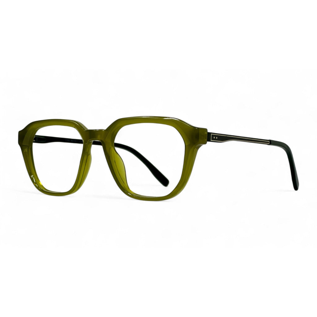 Orvian Olive Rectangle Eyeglasses side view