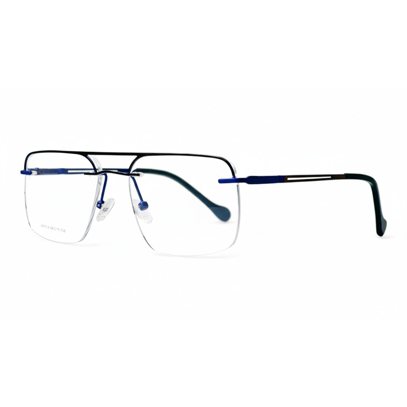 Elorin Navy Rectangle Eyeglasses side view