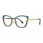 Lunara Green Cat Eye Eyeglasses side view